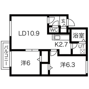 プレミアシティ美園【302号室】の間取り