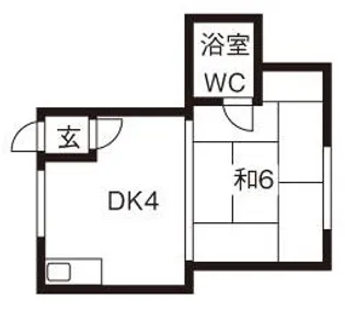 ビバ南郷B【202号室】の間取り