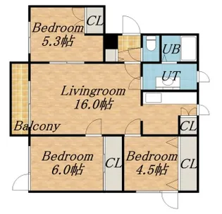ライラックA【202号室】の間取り