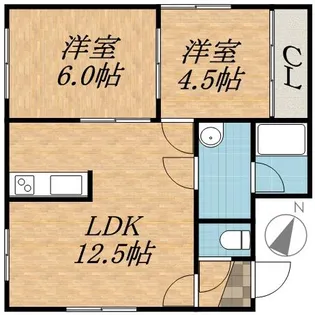 ホープ【201号室】の間取り