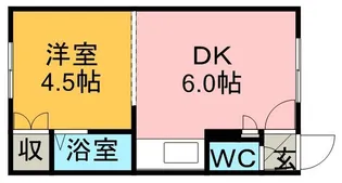 ルミエール東北【203号室】の間取り