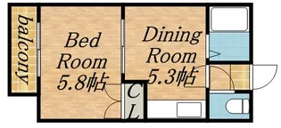 プルーデンス西岡【407号室】の間取り