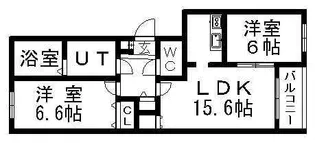 オーブ北郷【202号室】の間取り