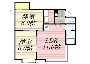 フォーサイト平和通【201号室】の間取り