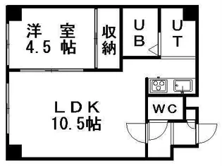フォレスト中の島【305号室】の間取り
