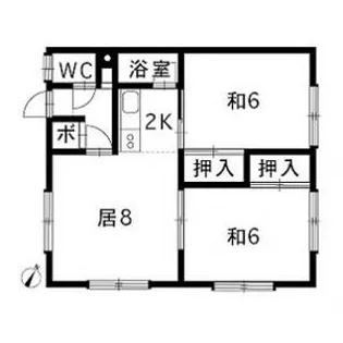 おのコーポラス【202号室】の間取り