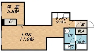 ハーネスビル美園【302号室】の間取り