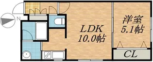 ベルビューイルミネ【4階】の間取り