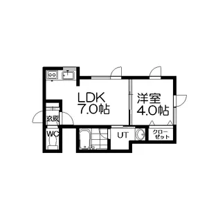 マーテン東札幌【201号室】の間取り