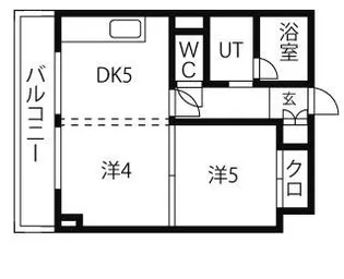 シテイハイツ若山【202号室】の間取り