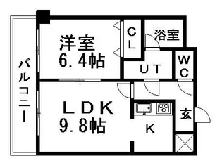 サクシード豊平【0503号室】の間取り
