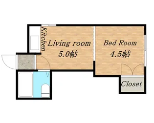 ライオネル水車町【0405号室】の間取り