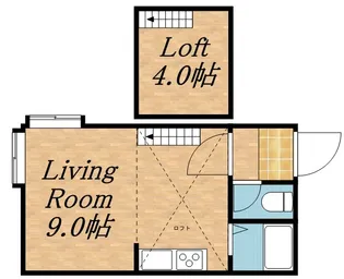 サンハイツ平岸【203号室】の間取り