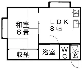 ウォーカーヒル【0101号室】の間取り