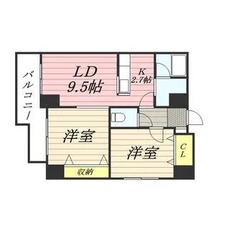 オルモスト月寒【0602号室】の間取り
