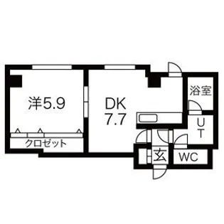 マイクレスト南郷【301号室】の間取り