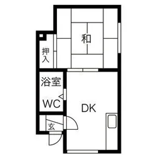 さくら中の島【107号室】の間取り