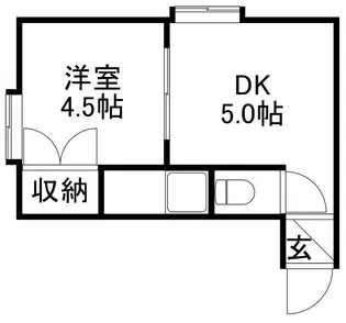 クルーズハウス南平岸【0012号室】の間取り