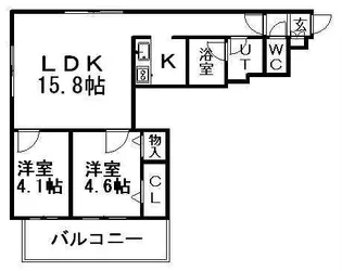 ビブレス月寒中央ステーション【0907号室】の間取り