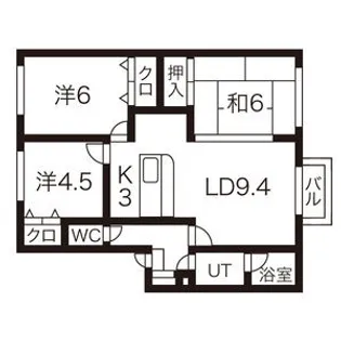 ヴェルジェ澄川F【102号室】の間取り
