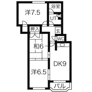 シャトー和田【404号室】の間取り