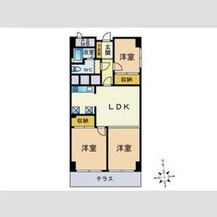 ハイマート真駒内【109号室】の間取り