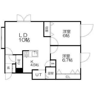 ハイツリバーパーク【101号室】の間取り