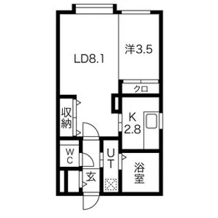 CASVAL(キャスバル)平岸【4階】の間取り