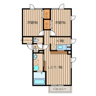 フォレスト澄川2・4【202号室号室】の間取り