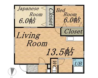 ファミーリエF【202号室】の間取り