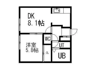 ハウス西岡【101号室】の間取り