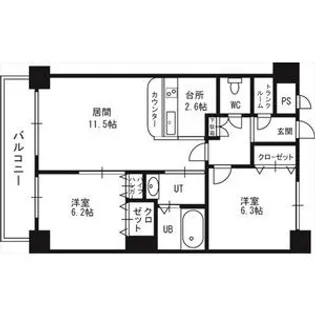 KKS羊ヶ丘【00105号室】の間取り