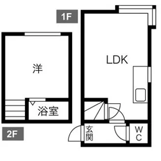 ストラーダ中の島【103号室】の間取り