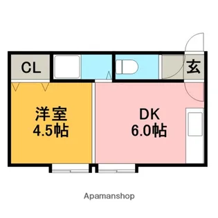 メゾン・ジカータ【1号室】の間取り