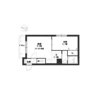 グランメール康友館【3階】の間取り