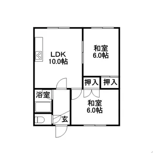 ローズテラス北郷A【102号室】の間取り