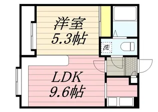ハウスオブリザ平岸壱番館【313号室】の間取り