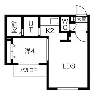 ラフィーネ中の島【5階】の間取り