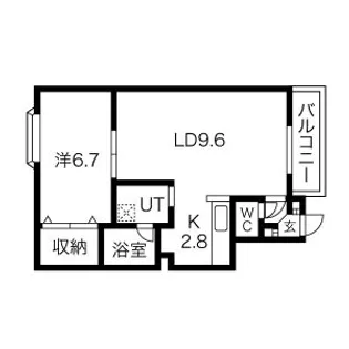 パークマンション【105号室】の間取り