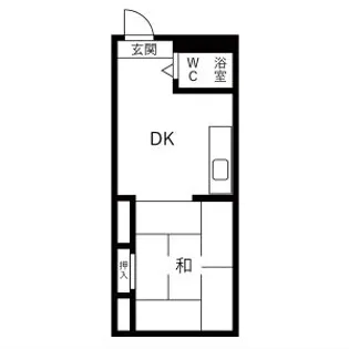 サンハイツ平岸【201号室】の間取り