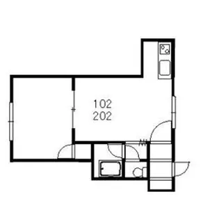 ピースドムール【202号室】の間取り