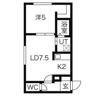 フォルトゥーナ南平岸【1階】の間取り