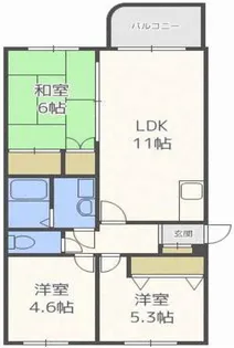 シャトー富士【303号室】の間取り
