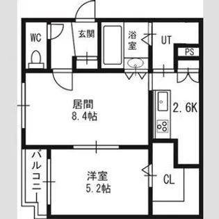 グランメール栄通10【00106号室】の間取り