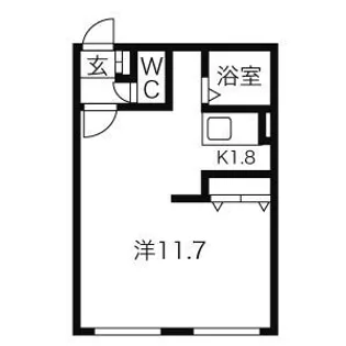 スパシエルクス平岸97&98【97102号室】の間取り