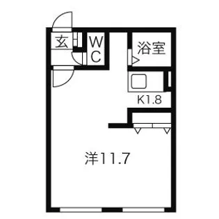スパシエルクス平岸97&98【97102号室】の間取り