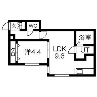 レジデンス南郷通16丁目北 A【1階】の間取り
