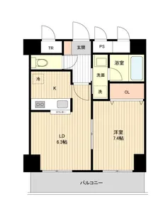アーバンフラッツ豊平4条【0502号室】の間取り