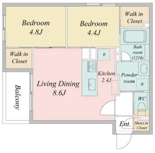 LIVECASA白石【0206号室】の間取り