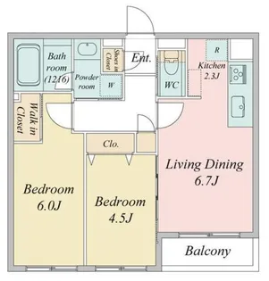 LIVECASA白石【0404号室】の間取り